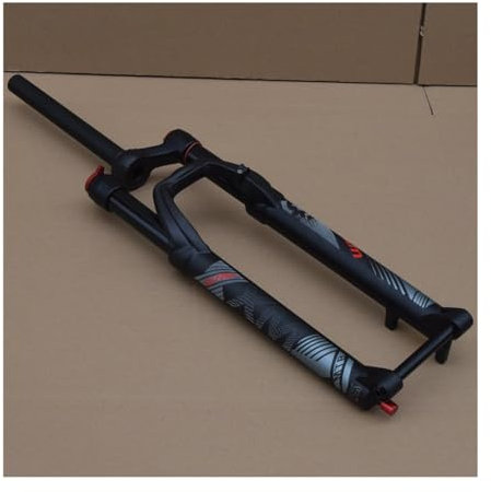 HSIRYAOHD 27,5 Zoll Mountainbike Federgabel Rennrad Vorderradgabel Scheibenbremse Durchlaufachse gerades Rohr 15mm x 100mm Verfahrweg 120mm Einstellung: