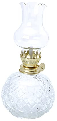 Gatuida Lampada Olio da Tavolo Vetro Lampada Cherosene Antivento con Stoppini Decorazione Vintage per Casa Ristorante e Feste Elegante e Pratica