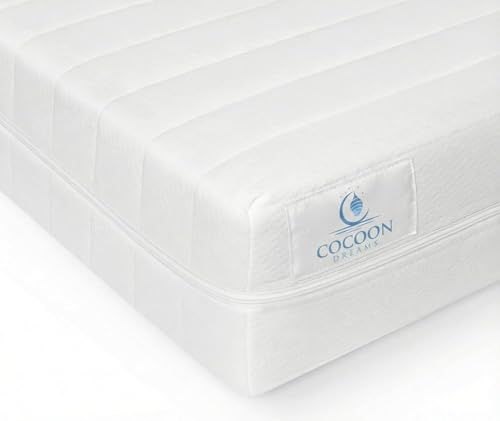 Cocoon Dreams Matratze 140x200 cm - 20 cm Höhe – Premium Bambusbezug - Abnehmbar & Waschbar - NASA Kaltschaum - Orthopädisch - Antiallergisch - Mittlerer Härtegrad