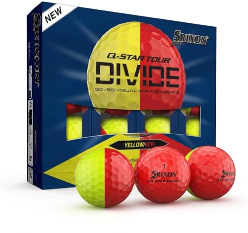 Srixon Q-Star Tour set med 6 golfbollar gul/röd