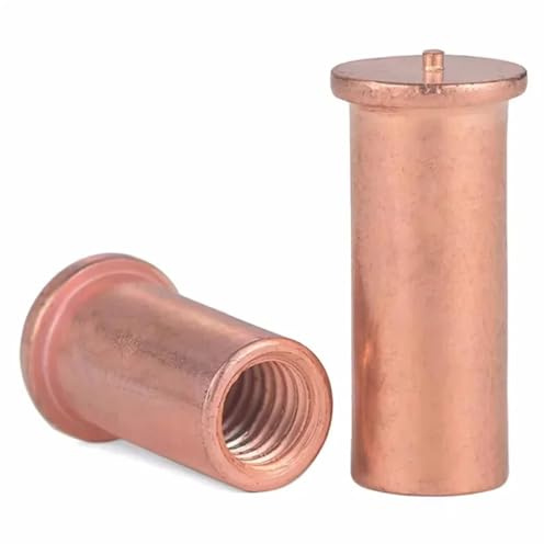 Pernos de soldadura, Pernos de soldadura Tornillos separadores M3-M6 Acero al carbono Chapado en cobre(13mm,M3-100pcs)
