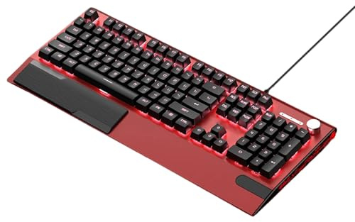 Shntig Clavier de jeu mécanique USB à 104 touches - Rétroéclairage RVB - Commutateurs de retournement - Améliore l'éclairage RVB