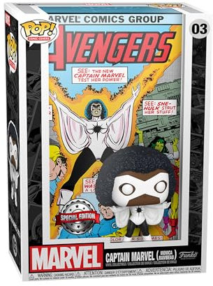 Funko Pop! Cover Art: Marvel - Captain Marvel- Collectable Vinyl Figure - Gift Idea - Official Merchandise - Toys for Kids & Adults - Movies Fans - Model Figure for Collectors and Display