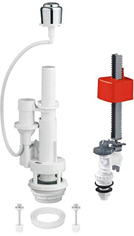 MECCANISMO PNEUMATICO (SCARICO SINGOLO) PER VASI MONOBLOCCO - COMPLETO DI GALLEGGIANTE ENTRATA DAL BASSO BLUE RAMBO 3/8