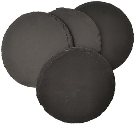 Out of the blue wunderschönes 4er-Set Untersetzer aus Schiefer mit GummifüÃŸen