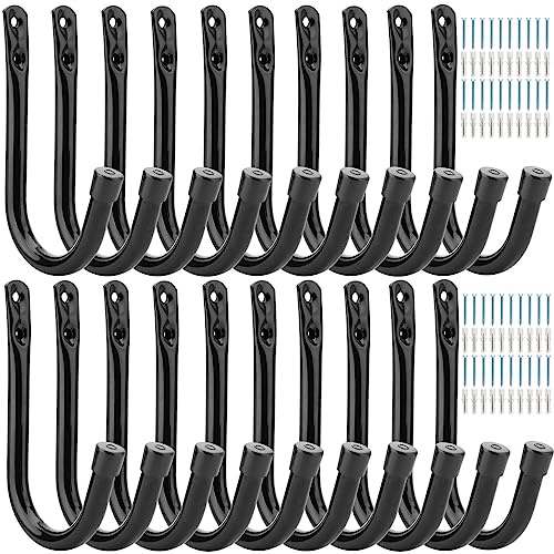 Mestcund Garage Hook, 20Pcs Wall Mount Utility Hooks, 3.5Inch Heavy Duty Storage J Hanger