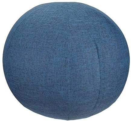 B Baosity Balance Ball Cover, Exercise Ball Cover, Sitting Balls Cover, Yoga Ball Accessories, Foldable Lightweight Yoga Ball Cover Anti Scratch Protective Skin - Blue 55cm(Thickened)