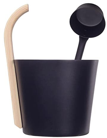 Kelburn Set secchio e mestolo per sauna,Set secchio per sauna | Contenitore in alluminio per barile d'acqua per sauna interna da 7 litri - Accessori per sauna secca domestica, centro spa,