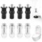 8PCS Tornillos de Nailon para Asiento de Inodoro,Fijación Bisagra Asiento,Universal de Fijación para Asiento de Inodoro,WC Tapa Fijaciones Tornillos,Herrajes de Bisagra para Asiento de WC,Tapa Inodoro
