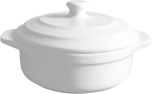 Cuencos grandes de cerámica, Cacerola de cerámica con tapa apta for horno, juego de cazuela redonda, fuente redonda for hornear con tapa apta for horno, fuentes profundas for hornear for horno con tap