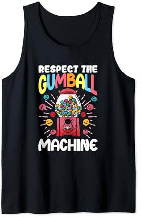 Respect The Gumball Machine Candy Vending Machine Gumball Tank Top