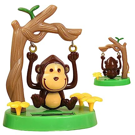 BEAHING Giocattolo da ballo solare, giocattolo da scimmia danzante a energia solare che oscilla auto bobbleheads bobbleheads decorazioni