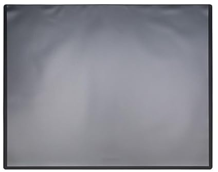 Q-Connect Schreibtischunterlage/Mousepad für alle Maustypen/Wasserdicht/Zum Büro/Zur Schule/Heim/PP/Schwarze Farbe mit transparenter Folie / 500x630mm