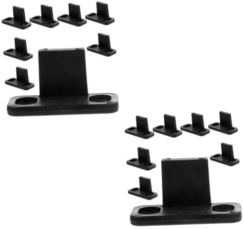 KICHOUSE 2 Sätze Schiebetür-bodenführungs-scheunentor-hardware-kit Soft-close-mechanismus - Schwingen Für Stabilität Robuste Bauchmuskeln 8 Stück * 2