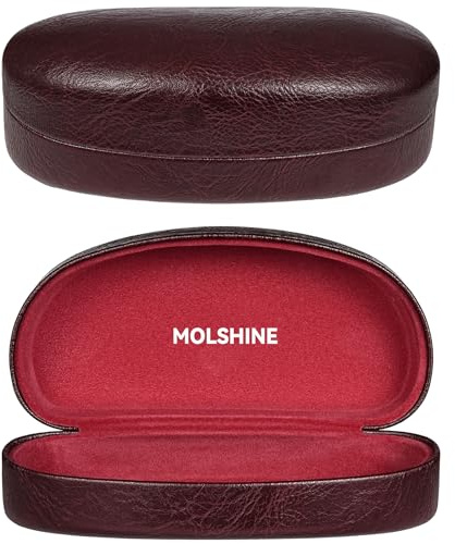 molshine Hartschalen-Sonnenbrillenetui,großes Hardcase Brillenetui mit Mikrofasertuch wird Damen und Herren für Sportbrillen und Sonnenbrillen geeignet