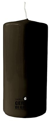 Kerze Durchmesser 7 cm Höhe 15 cm - Schwarz