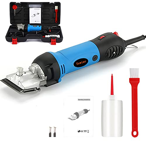 Towiac Horse Clippers,550w Electric Horse Grooming Kit,Professional Livestock Clippers, 6 Speeds Heavy Duty Equine Clippers for Big Dogs