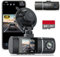 abask Dashcam Auto, 4K WLAN Dashcam Vorne Innen, App-Steuerung, Auto Kamera 310 Grad mit 64GB Karte, Eingebaute Anzeige 1,5'' Dashcam mit Parküberwachung, Nachtsicht, G-Sensor, Schleifenaufzeichnung