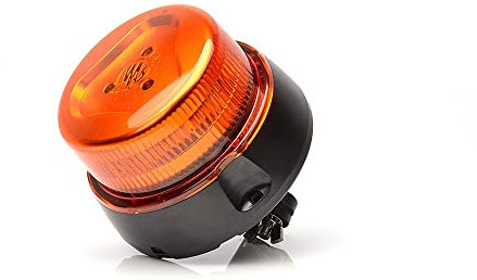 LED-MARTIN R65 Design Rundumleuchte BRILAR Doppelblitz - orange - flach