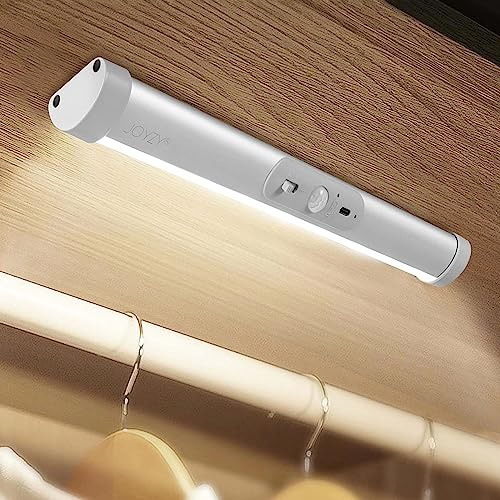 Automatic Closet Lighting Motion Sensor Rechargeable Battery Operated Closet Light with Eye-Protection Design Under Cabinet Light LED for Wireless Pantry Light Wardrobe Lights (100Lumen, 6000k 80+CRI)