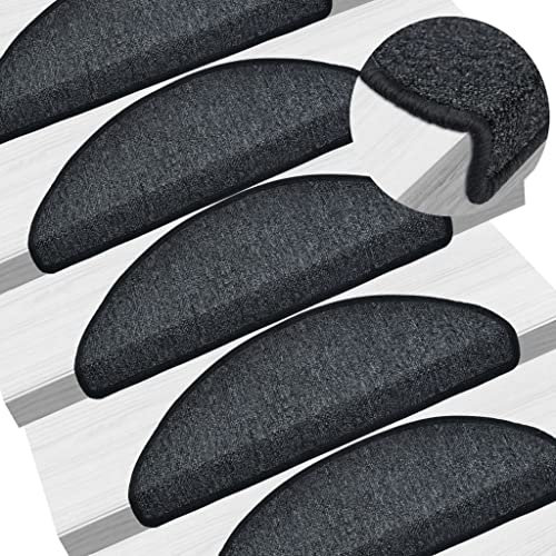 ECLAY Home Sets mit Teppich Stufenmatten 15 Stück anthrazit 65x24x4 cm