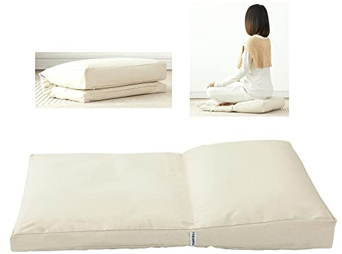 Halotribe Meditation Cushion,Meditation Pillow and Zabuton 2-in-1 Portable Design(50 * 70CM).