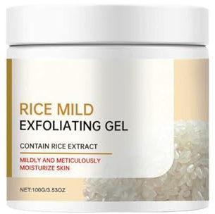 Rice Gel nettoyant hydratant,Gommage Visage au Riz - Gommage éclaircissant pour le corps,nettoyant pour les pores du visage, gel exfoliant - Gommage Hydratant Visage Éclaircissant (1PC, 100G)