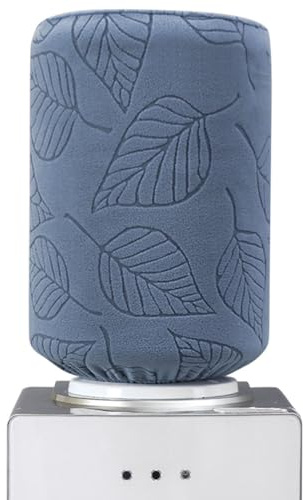 Funda de botella de agua de 5 galones, dispensador de agua, cubierta antipolvo, alta elasticidad 3D hoja Cubo de agua, funda elástica reutilizable para el hogar, hotel, restaurante (azul)