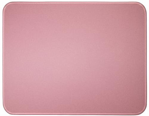 Kriture Mouse Pad with Stitched Edge, Non-Slip Rubber Base, Premium-Textured and Waterproof Mousepad for Computers, Laptop, Office and Home, 260x210x3mm, Pink
