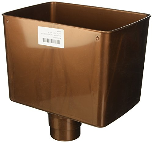 First Plast RCR080R Raccoglitore Pluviale Rettangolare, Ramato, 80 mm