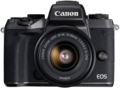 Canon EOS M5 Mirrorless Camera Kit 15-45mm Lens Kit - Wi-Fi Enabled & Bluetooth (Renewed)