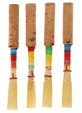 Bnineteenteam 4 Stücke Oboe Blätter Medium Weichheit Oboe Blätter Kork Reed Wind Instrument Ersatzteile mit Kunststoff Aufbewahrungsbox Leistungsfähiges Zubehör Musikinstrumentenzubehör