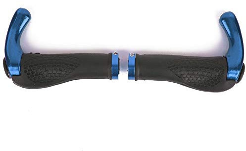 Keenso Absorption Ergonomischer Fahrradgriff, Fahrradlenkerabdeckung Mountainbike-Rennradschloss am Griff Lenkergriff-Kit(Blau) Fahrrad und Ersatzteile