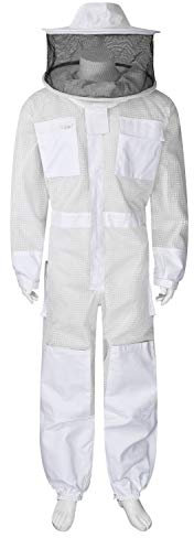 Germerott Bienentechnik Imkerschutzanzug AIR mit abnehmbarem Schleier zum angenehmen Arbeiten an den Bienen auch im Hochsommer (XL)