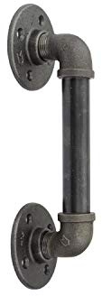 Natural Goods Berlin 1x Türgriff PIPE Schiebetür Handgriff Barn Door Hardware | Metall Temperguss | Vintage Rustikal Innen & Außen Fitting | Scheunentor, Küchentür, Raumtrenner (22,5cm, Industrial)