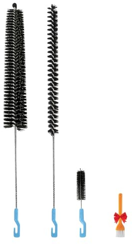 IZSOHHOME Trockner-Fussel-Reinigungsbürsten-Set, Trockner-Lüftungsreiniger-Kit, Trockner-Fusselbürste, Entlüftungsfang-Reiniger, Lange Flexible Kühlschrank-Spulenbürste (3 Stück)