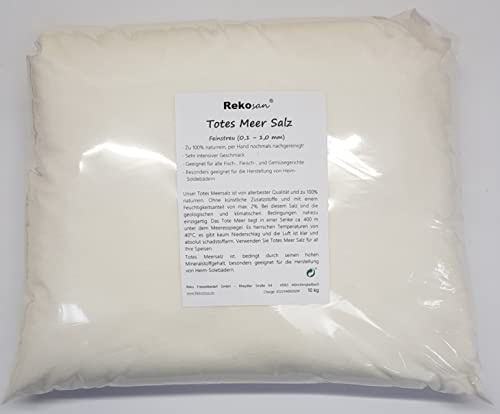 Rekosan ® Totes Meersalz Feinstreu 0,1 - 1,0 mm, 10 kg aus Jordanien (Speisesalz/Badesalz)