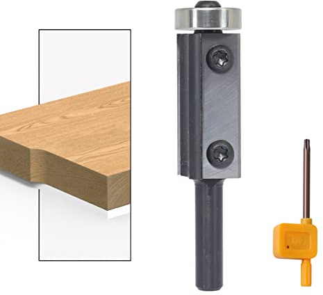 Wendeplatten-Bündigfräser mit Anlaufkugellager, Schaft8 mm, Ø19 mm, NL40 mm | Wendeplatten für langlebige Schneidleistung. Anlaufkugellager sorgt für sichere Führung beim Bündigfräsen und Kopieren.