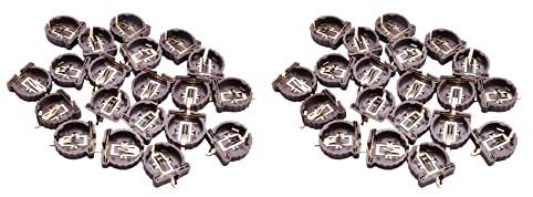 VENEKA 40 Pièces CR1220 CR1225 Support de Pile Bouton 3V Support de Pile Bouton Température de Placage