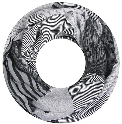 Majea Damen Loop Schal Schlauchschal Halstuch (880024) (grau 22)