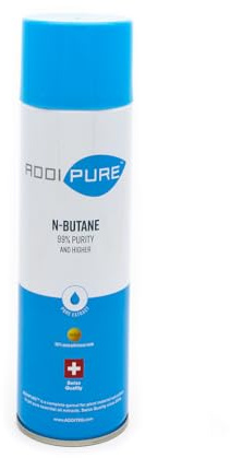 ADDIPURE n-Butane, bombes de 500ml. Gaz d'extraction organique. Pureté certifiée de 99,39%. Haut rendement. (1)