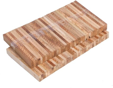 Klötzchenmann Kirsche Bastelklötzchen 22x8x160 mm Stäbchen Holzstäbchen für DIY Projekte Basteln mit Holz