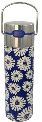 Eigenart LEEZA Amami doppelwandige Thermo- Trinkflasche aus Edelstahl mit Sportverschluss und Sieb, BPA frei, 500ml, 11022