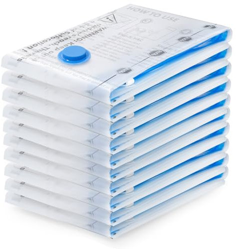 BoxLegend Vakuumbeutel 10 Mittel 70x50cm Aufbewahrungsbeutel Reise Vakuum Wiederverwendbar Kleiderbeutel für Kleidung Bettdecken Bettwäsche Kissen