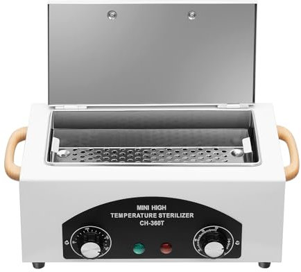 MINRS Stérilisateur à air chaud à haute température 300 W 220 °C - Chaleur sèche - Avec minuterie réglable - Pour outils de beauté des ongles