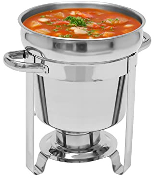 Susoso Chafing Dish, 7 l soppvärmare med bränslehållare matvärmare för grytor slivery