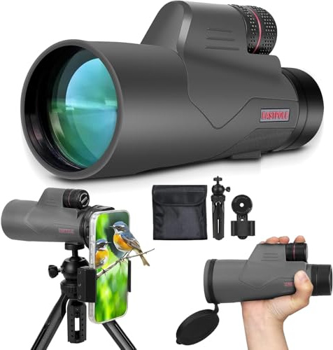 Monokular 15X56 Teleskop für Vogelbeobachtung Wandern Camping Wildtierbeobachtung, verstellbare Augenmuschel (15x56)