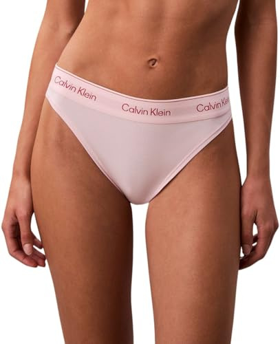Calvin Klein kvinnors höga ben tanga LV00QF8524 tanga, rosa (Potpourri), M, Rosa (Potpourri), M