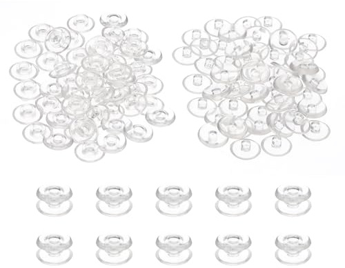 PATIKIL 50 juegos Poste de fijación plástico M5x2.5mm transparentes | tornillos Chicago plásticos, remaches postes de presión, para cuero álbumes de fotos y recortes