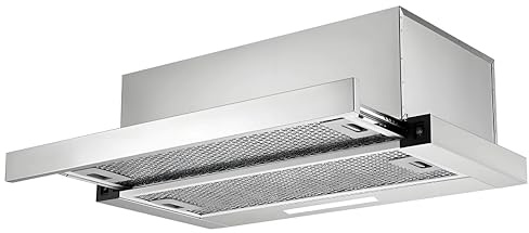 BEESOM Campana Extractora Silenciosa,Campana Extractora Bajo Encimera,Campana Extractora Cocina,con Luz LED,Equipada con Filtración Tres Capas,para Diseño Cocina,70cm